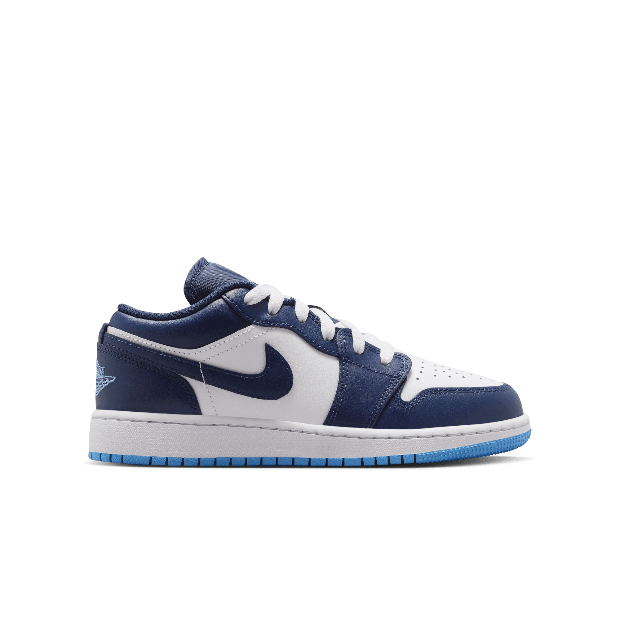 Jordan 1 Low Grade School Boys' "Midnight Navy/University Blue/White" Shoe